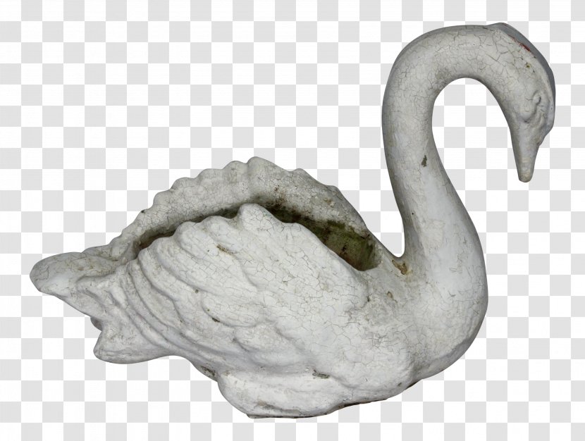 Cygnini Sculpture Figurine Concrete Garden Swan - Water Bird Transparent PNG