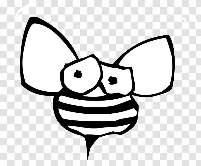 Bugs Bunny Insect Bee Cartoon Clip Art - Monochrome - Black And White Transparent PNG