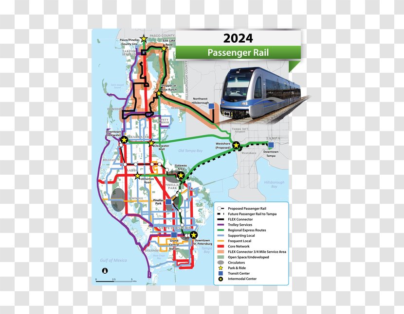 Tampa Bay Area Regional Transportation Authority Election Engineering - Diagram - Light Rail Transparent PNG