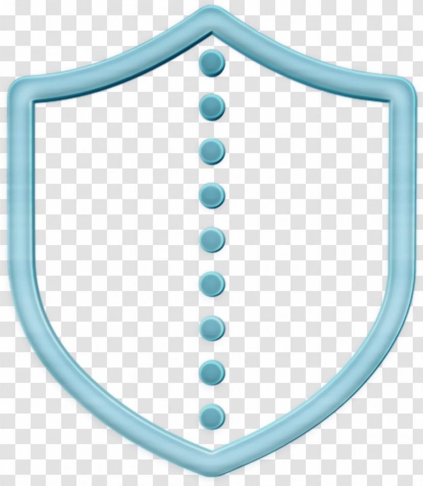 Security Icon Shield Icon Dashed Elements Icon Transparent PNG