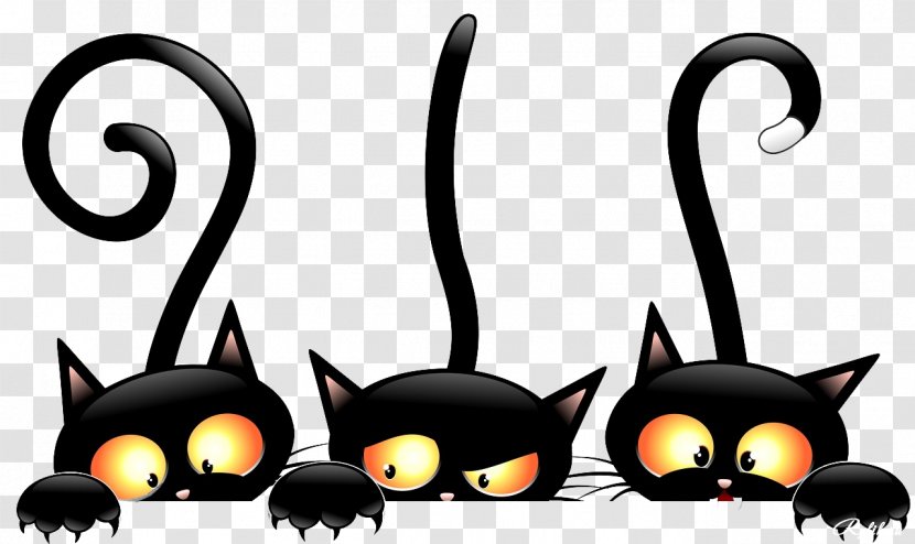 Kitten Black Cat Wall Decal - Small To Medium Sized Cats Transparent PNG
