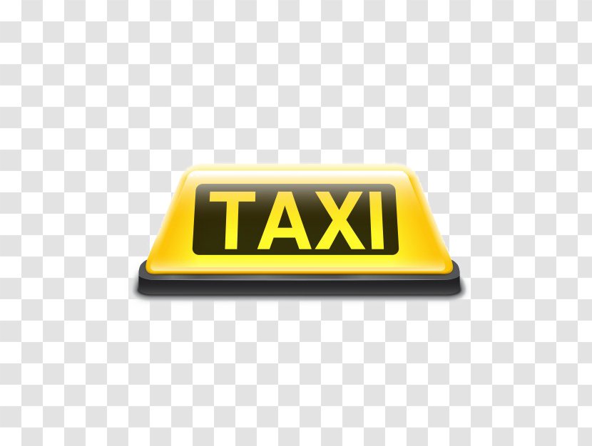 Taxi Yellow Cab Sign Roof - Brand Transparent PNG