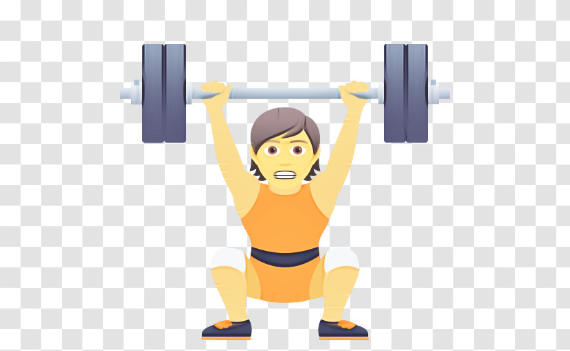 Weight Training Barbell Physical Fitness Exercise Equipment Emoji Transparent PNG