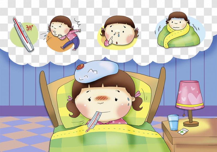 Common Cold Cough Fever Virus Infectious Disease - Furniture - Inset Baby Lying Transparent PNG