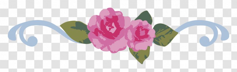 Floral Design Beach Rose Flower - Pink - Decoration Dividing Line Transparent PNG