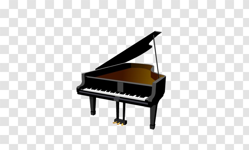 Piano Musical Instrument - Flower - Vector Transparent PNG