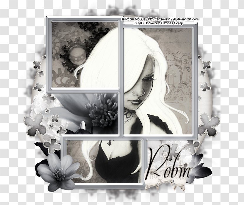 Picture Frames Font - Black And White Transparent PNG