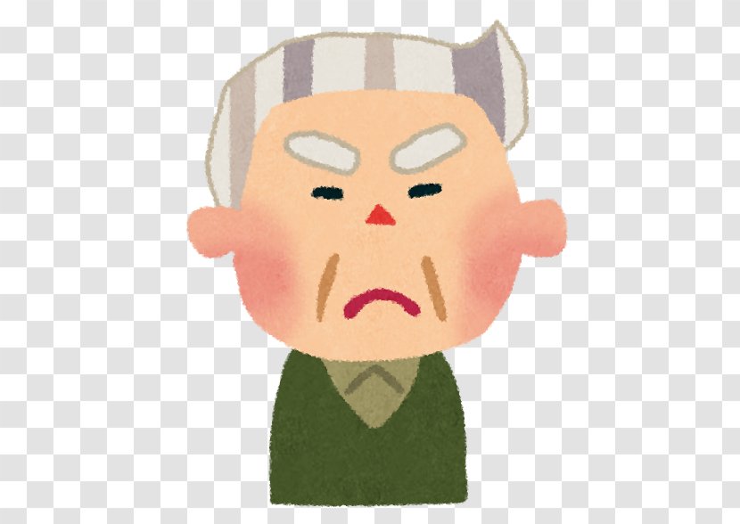 Caregiver Old Age Home 独居老人 老人会 - Head - Anger Transparent PNG