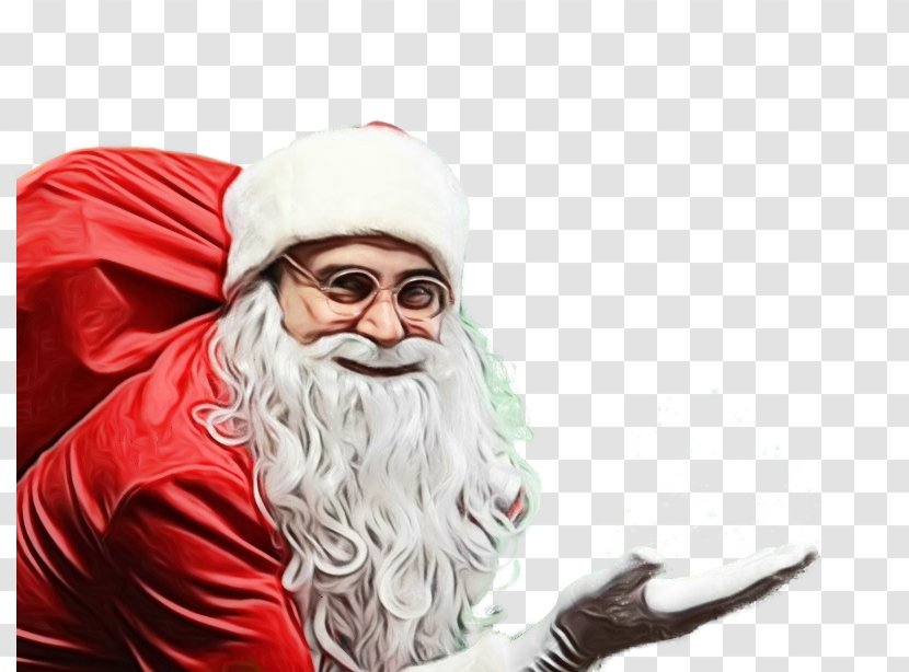 Santa Claus - Beard - Headgear Fictional Character Transparent PNG