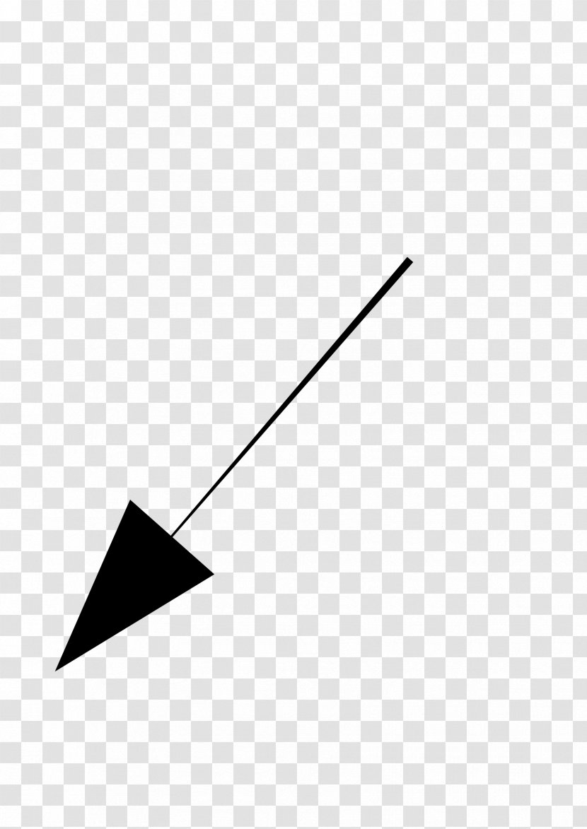 Arrow Triangle Windows Metafile - Black And White - Line Transparent PNG