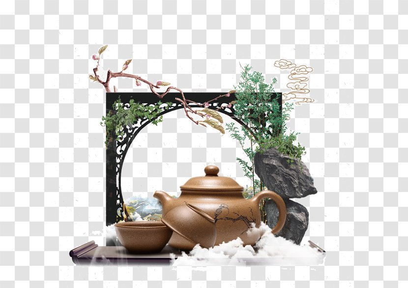 Green Tea Yixing Clay Teapot Teaware - Culture Transparent PNG