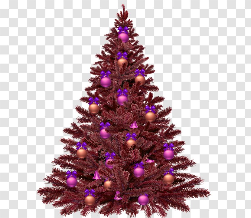 Artificial Christmas Tree Ornament - Purple Background Transparent PNG