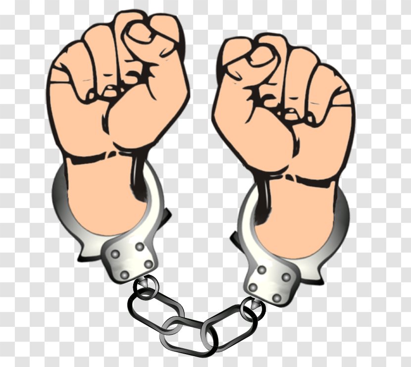 Handcuffs Police Officer Arrest Clip Art - Public Domain Transparent PNG