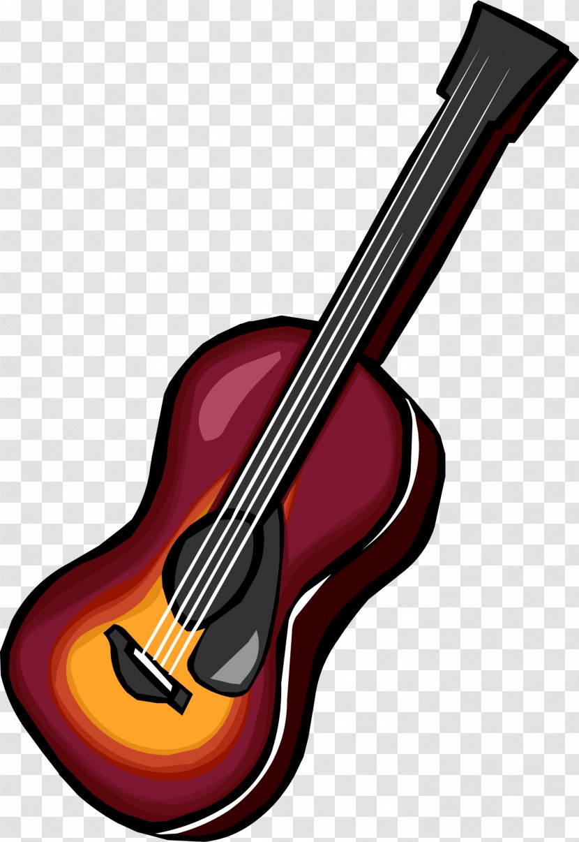 Musical Instruments Acoustic Guitar Bass Sunburst - Cartoon Transparent PNG