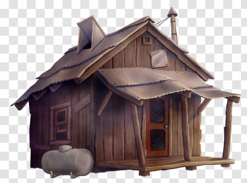 Watercolor Drawing - Shed - Wood Building Transparent PNG