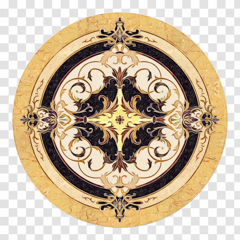 Metal Clock Circle Symbol Pattern - Brass - Oval Transparent PNG