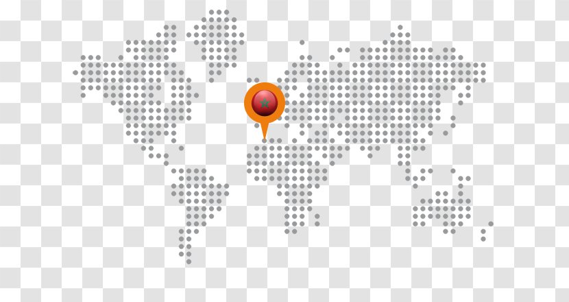World Map Vector Graphics Dot Distribution - Ouarzazate Morocco Transparent PNG