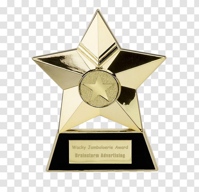Commemorative Plaque Gold Star Awards Engraving - Rosette Transparent PNG