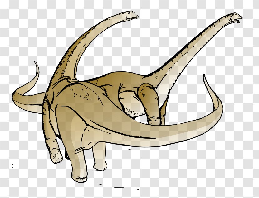 Alamosaurus Tyrannosaurus Dinosaur Clip Art - Fictional Character - Vector Transparent PNG