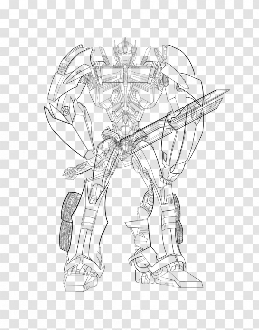 Optimus Prime Wheeljack Line Art Drawing Sketch - Character - Transformers Transparent PNG