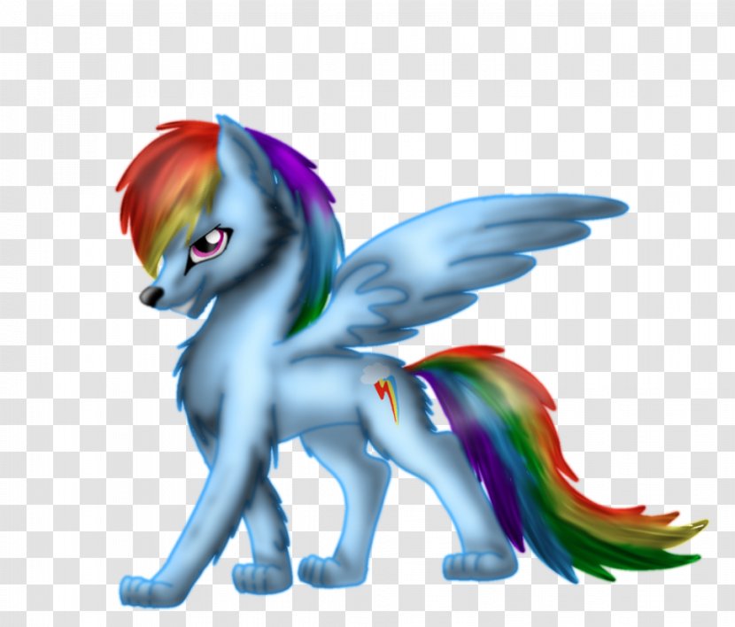 Pony Rainbow Dash Gray Wolf Horse Drawing - Like Mammal Transparent PNG
