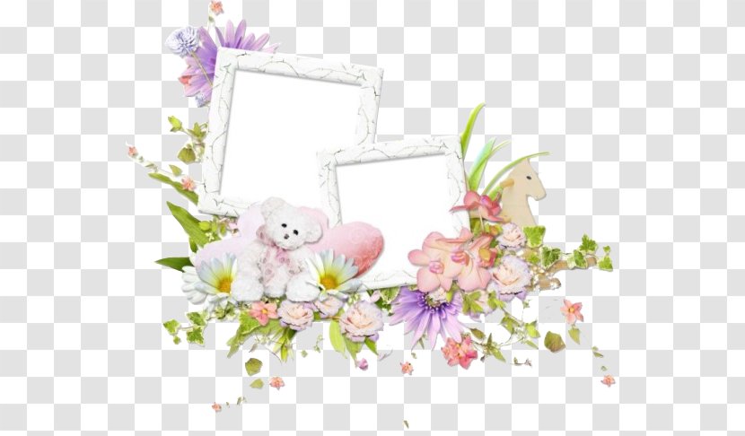 Clip Art - Flower - Cartoon Bear Border Transparent PNG