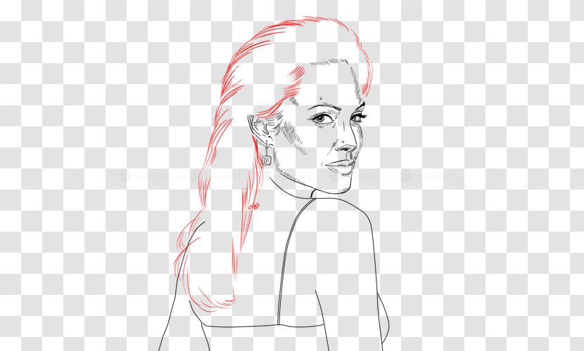 Drawing Portrait Line Art - Watercolor - Angelina Jolie Transparent PNG