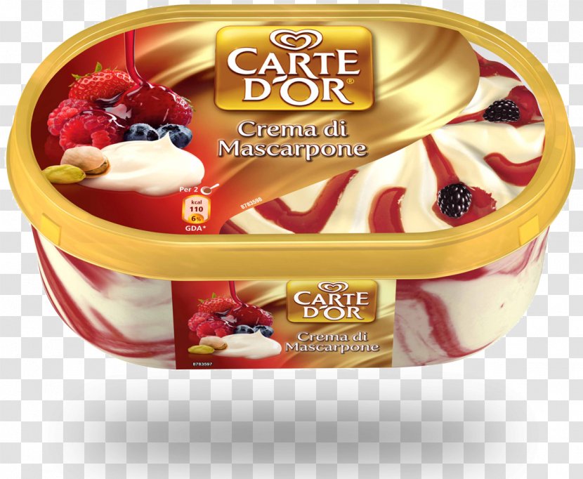 Ice Cream Frozen Yogurt Affogato Carte D'Or - Cadre Doré Transparent PNG