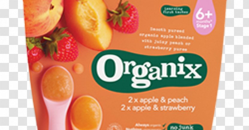 Organic Food Finger Milk Baby Muesli - Peach Apple Transparent PNG