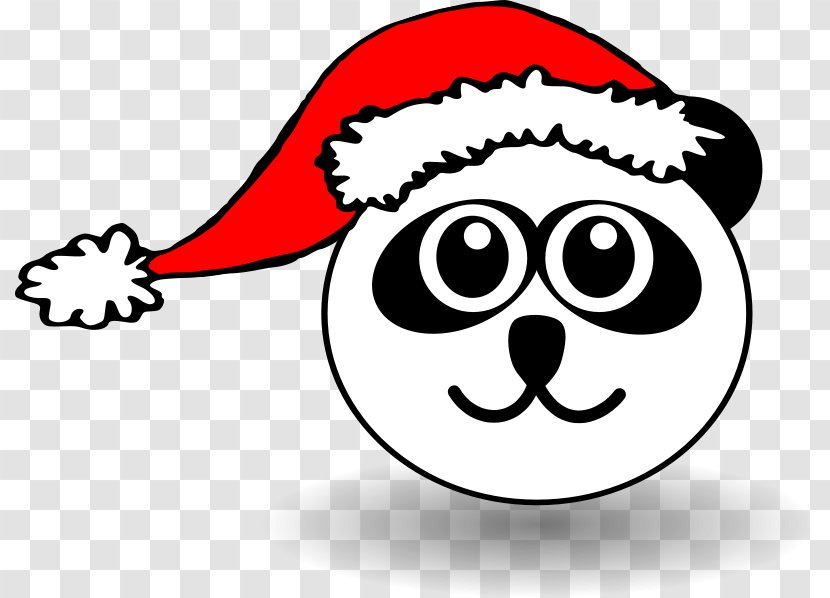 Cat Kitten Christmas Coloring Book Clip Art - Smiley - Black Santa Claus Pictures Transparent PNG