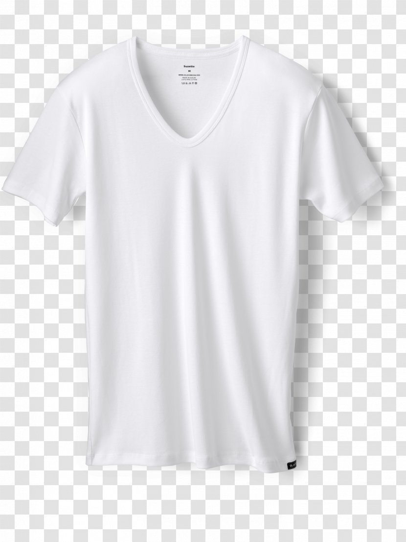 T-shirt Undershirt Neckline Sleeve - White - Shirt Transparent PNG