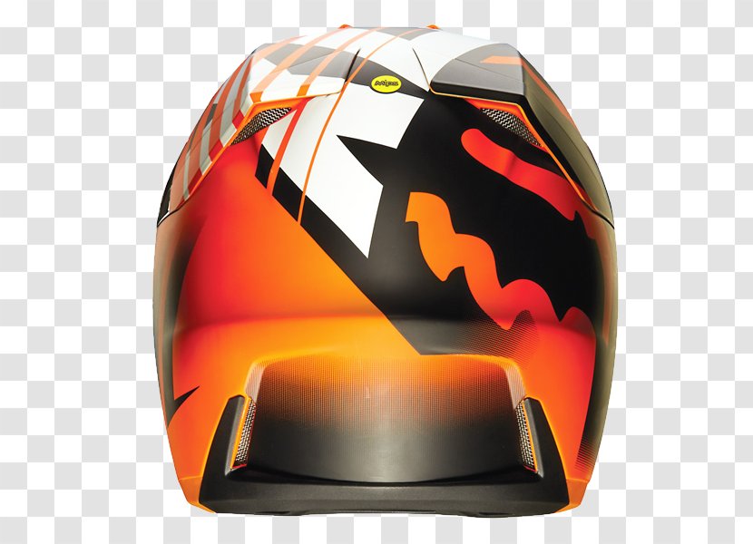 Motorcycle Helmets Fox Racing Motocross - Helmet - Orange Cross Transparent PNG