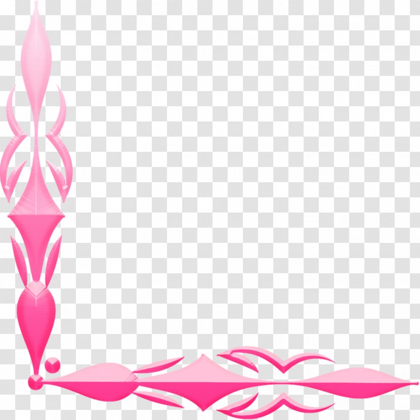 Pink M Petal Clip Art - Ornament - Corners Transparent PNG