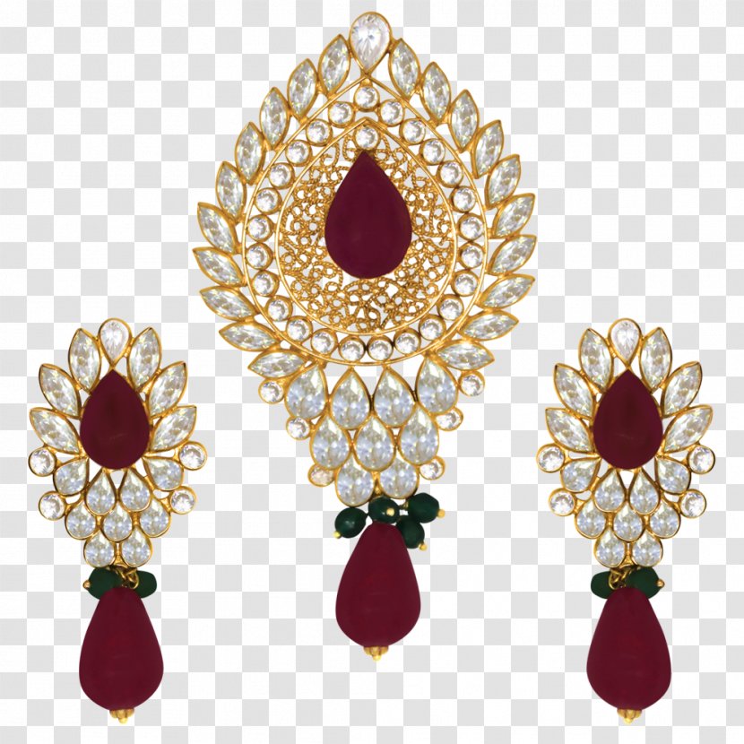 Earring Ruby Jewellery Jewel Mantra Gold Transparent PNG