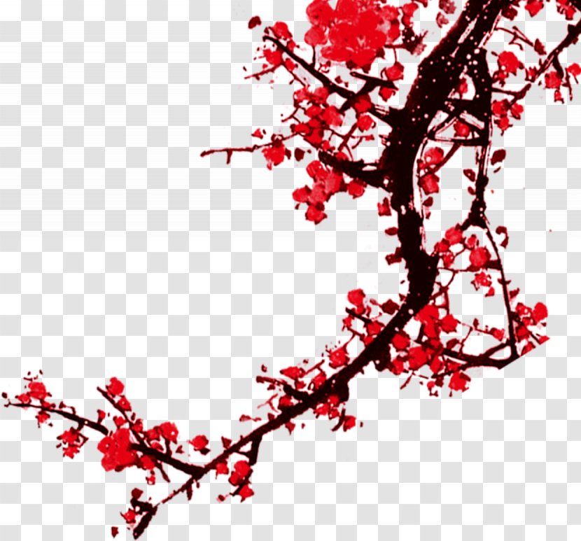 Erhai Lake Dali - Petal - Ink Plum Transparent PNG