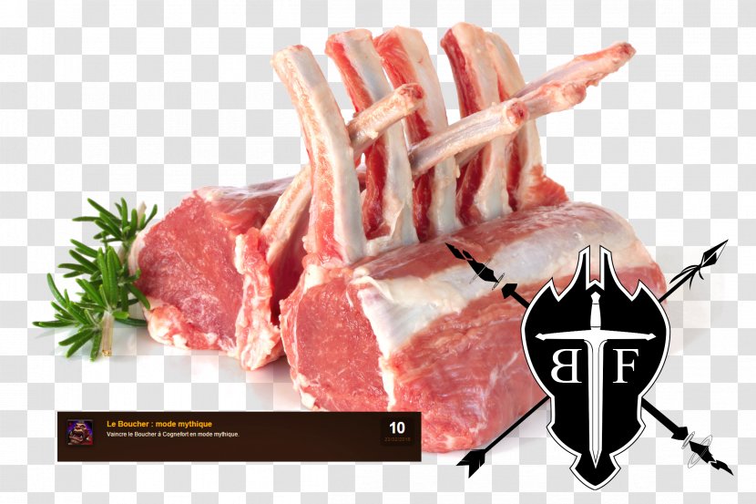 Lamb And Mutton Rack Of Meat Chop Loin Barbecue - Heart Transparent PNG