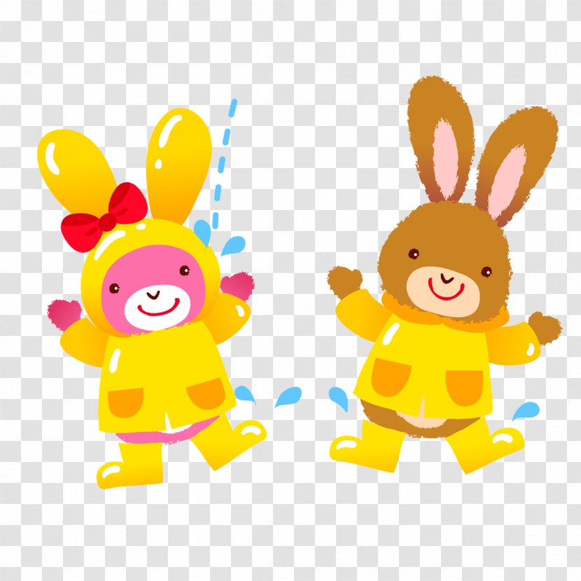 Illustration Image Cartoon Poster - Easter Bunny - Rabits And Hares Transparent PNG