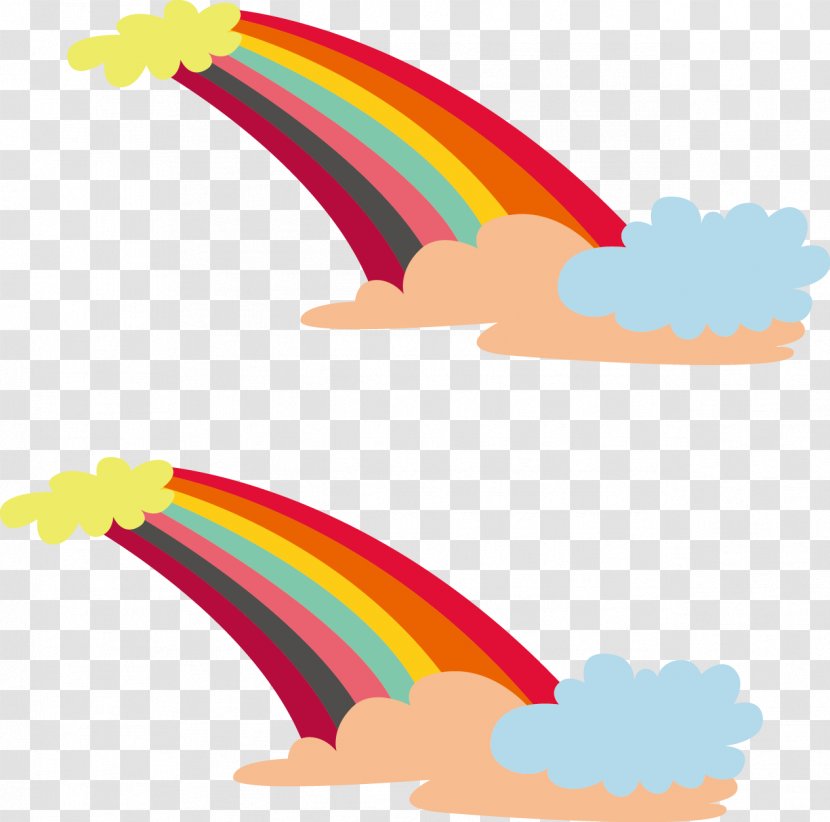 Rainbow Cartoon Clip Art - Element Transparent PNG