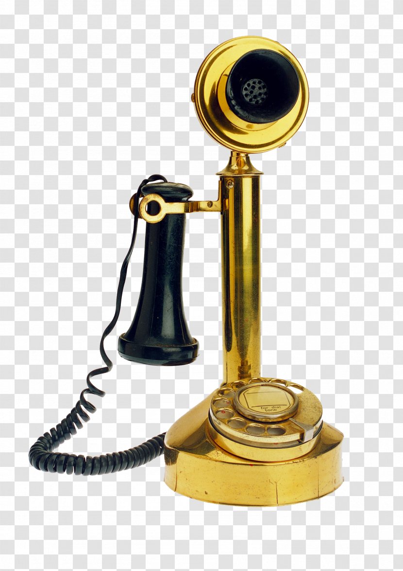 Telephone Antique - Google Images - Vintage Gold Phone Transparent PNG