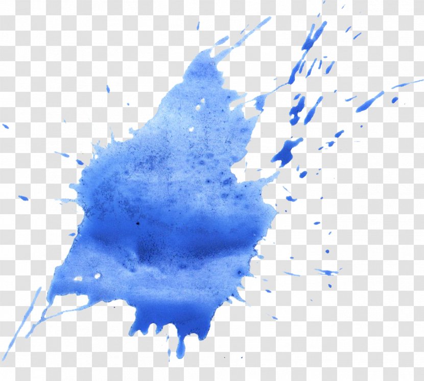Blue Watercolor Painting Graphic Design - Ink Transparent PNG
