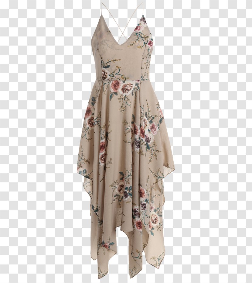 Robe Slip Maxi Dress Handkerchief - Beige Transparent PNG