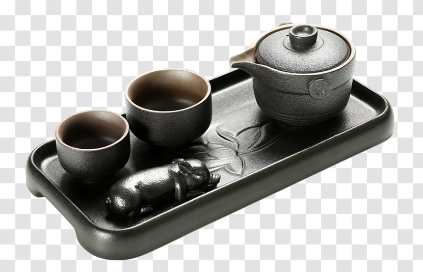 Teaware - Japanese Tea Utensils - Pure Black Health Set Transparent PNG