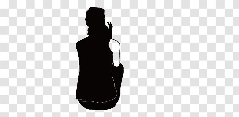 Black And White Silhouette Wallpaper - Computer - Man Sitting Transparent PNG