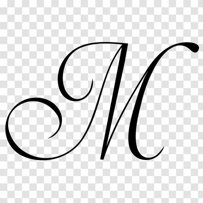 Black And White Monochrome Photography Line Art - Text - Letter M Transparent PNG