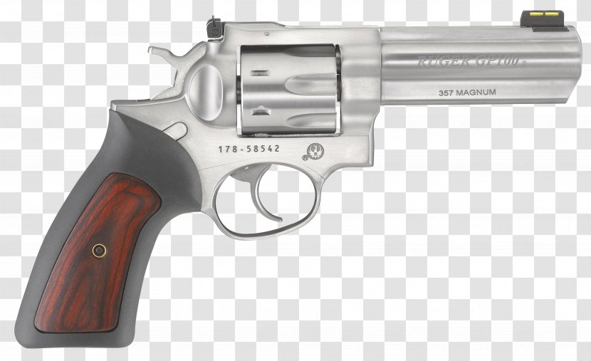 Ruger GP100 .357 Magnum Revolver Sturm, & Co. Firearm - Flower - Revolvers Transparent PNG