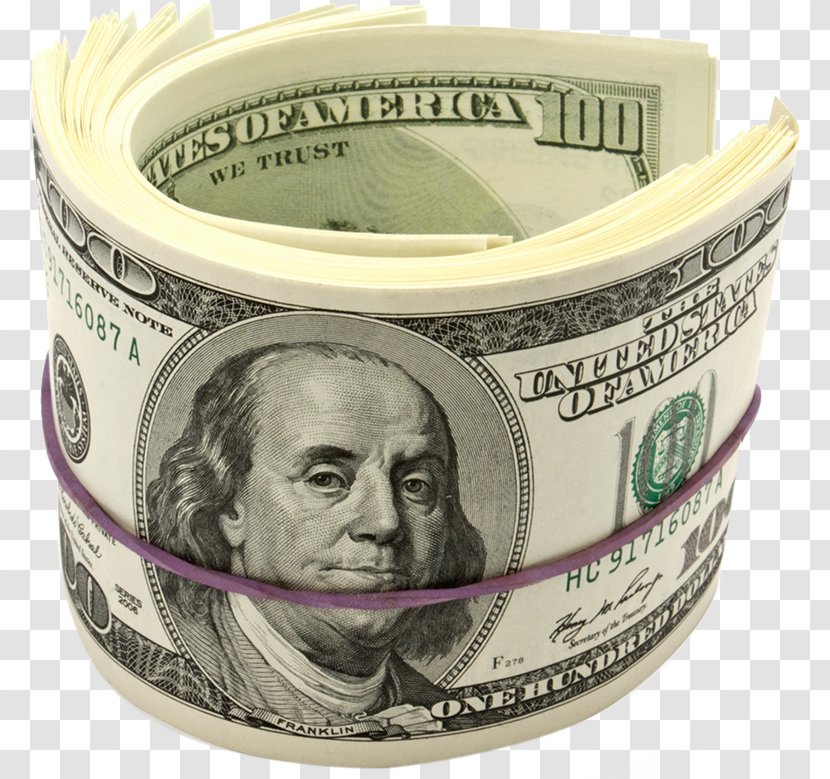 Benjamin Franklin United States Dollar One Hundred-dollar Bill Stock Photography - Roll Transparent PNG