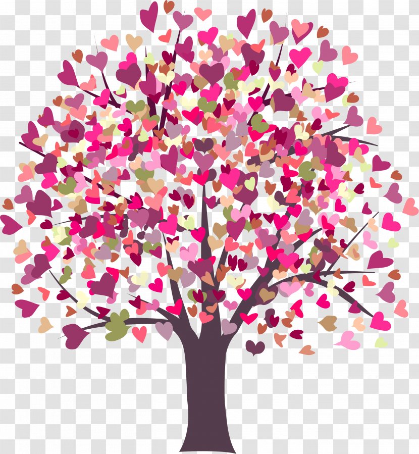 Heart Valentine's Day Stock Photography - Flower - Fir-tree Transparent PNG