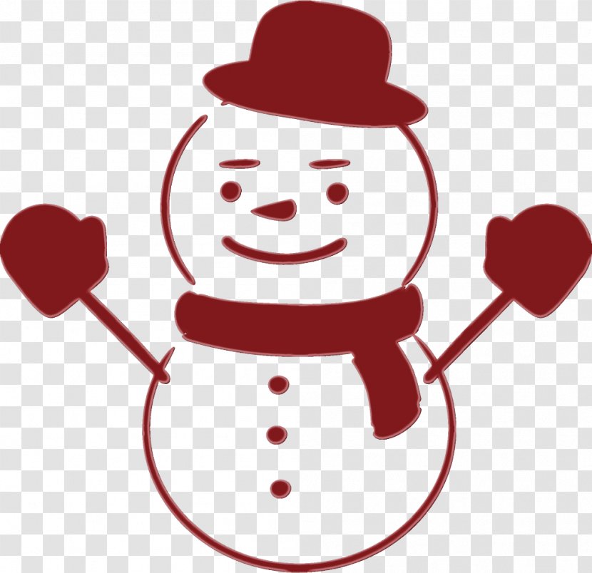 Snowman - Wet Ink - Smile Transparent PNG