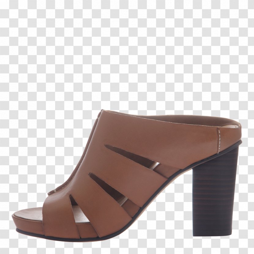Suede Sandal Shoe Product Design - Frame - Stacked Heel Shoes For Women Transparent PNG