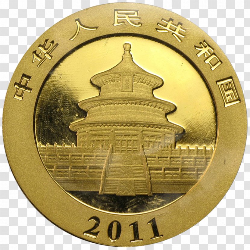 Gold Coin Chinese Panda Bullion - Investment Transparent PNG